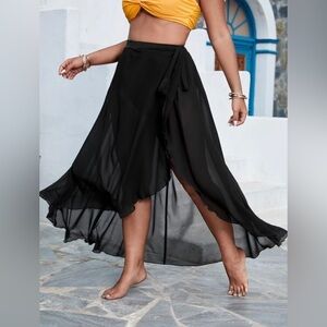 New SHEIN Plus Wrap Tie Side Cover Up Skirt 4xl (20)